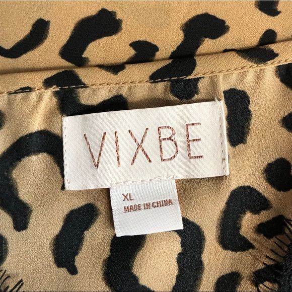 Vixbe Leopard Print Spaghetti Strap Lace Trim Cami size XL - Picture 9 of 12